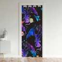 jejeloiu Dinosaur Door Curtain for Doorway Privacy, 3D Dino Closet Door Cover Curtain for Bedroom Living Room, Jungle Dino 30%-50% Room Darkening Blackout Curtain 34x80 Inch 1 Panel