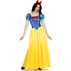 Leg Avenue Womens Classic Snow White Set Family Friend Full Length Princess Dress (X-Large)