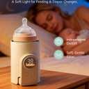 Umimile Portable Bottle Warmer for Travel Heats the Bottle DirectlyNo Pouring, Fast Heating Baby Bottle Warmer on The Go, 6 Temp Settings & Auto Keep-Warm,Fits 2.5-3.3in Bottles (Beige)