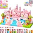 Magnetic Blocks, 100PCS Magnetic Tiles Building Blocks, Magnet Cubes STEM Sensory Game Toys Christmas Birthday Gifts for Kids Girls Age 3+ (Princess Castle)