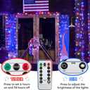 ITICdecor 4th of July Decorations 100 LED Red White and Blue Fairy String Lights, 33Ft String Lights Battery Operated Waterproof, 8 Modes Connectable Patriotic Lights for Home Yard Patio Party Decor