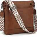 TANTOMI Vegan Leather Crossbody Bags for Women Hobo Travel Purse with Guitar Strap Trendy Women's Handbags with 6 Card Slots