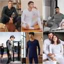 WEERTI Thermal Underwear for Men Long Johns with Fleece Lined Base Layer Men Cold Weather Top Bottom (Gray, M)