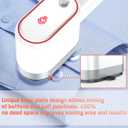 8thdays Steam Iron Portable Handheld Garment and Fabric Steamer, 20 Second Speed Heated Ceramic Plate Steam nozzle, Mini Travel 2-in-1 Fabric steam -and-iron (white)