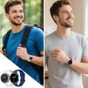 18 Pack Bands Compatible with Samsung Galaxy Watch 8 40mm 44mm/Galaxy Watch 8 Classic 46mm Band for Women Men, No Gap Soft Silicone Sport Breathable Replacement Strap