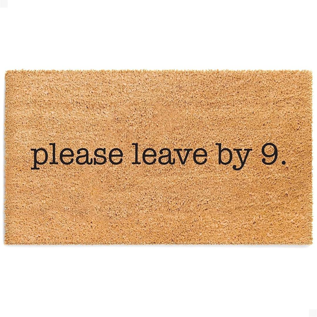 THEODORE MAGNUS Funny Door Mat - Welcome Mat for Front Door with Non-Slip Backing - Durable Coir Doormat - Perfect for Outside Entrance Matt - Outdoor/Indoor - Goodbye at 9-17" x 30"