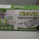 9 Packs Vacuum Bags for Travel with Rechargeable air Pump, 3 Sizes Vacuum Seal Bags for Clothing, Space-Saving Compression Storage Bags for Travel & Closet Organization