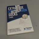 Doctor's Select 3 Pairs Plus Size Compression Socks Wide Calf - 20-30 mmHg Compression Socks for Women Wide Calf, 3 Pairs - Line Patterns, 3X-Large