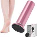 Dermawave Electric Foot File Callus Remover for Feet, Professional Foot Scrubber Sander Grinder for Dead Skin Cracked Heel, Pedicure Tool with 60 Sandpaper Discs for Men & Women (Pink)