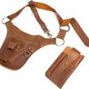 Garden Tool BeltSmall Leather BeltGardener GiftsWomens BagFlorist Holster, Multi-Functional Personalized New Toolkit, Natural Brown