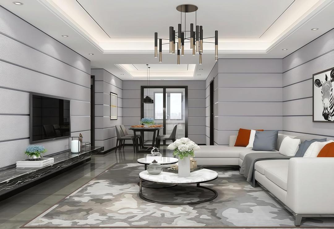 Upgraded Deerskin Velvet High-end Modern Minimalist 3D Wallpaper Plain Non-Woven Living Room Bedroom TV Background Wall Paper 20.8 '* 393.7'Non Peel and Stick Wallpaper (Gray/104)