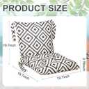 Barydat 4 Pcs Outdoor Patio Chair Cushions, Black and White, Grid, 21.7 x 43.3 x 3.54 inches - Grid