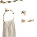 4 Pcs Bathroom Hardware Set, Champagne Bronze Towel Bar Kit