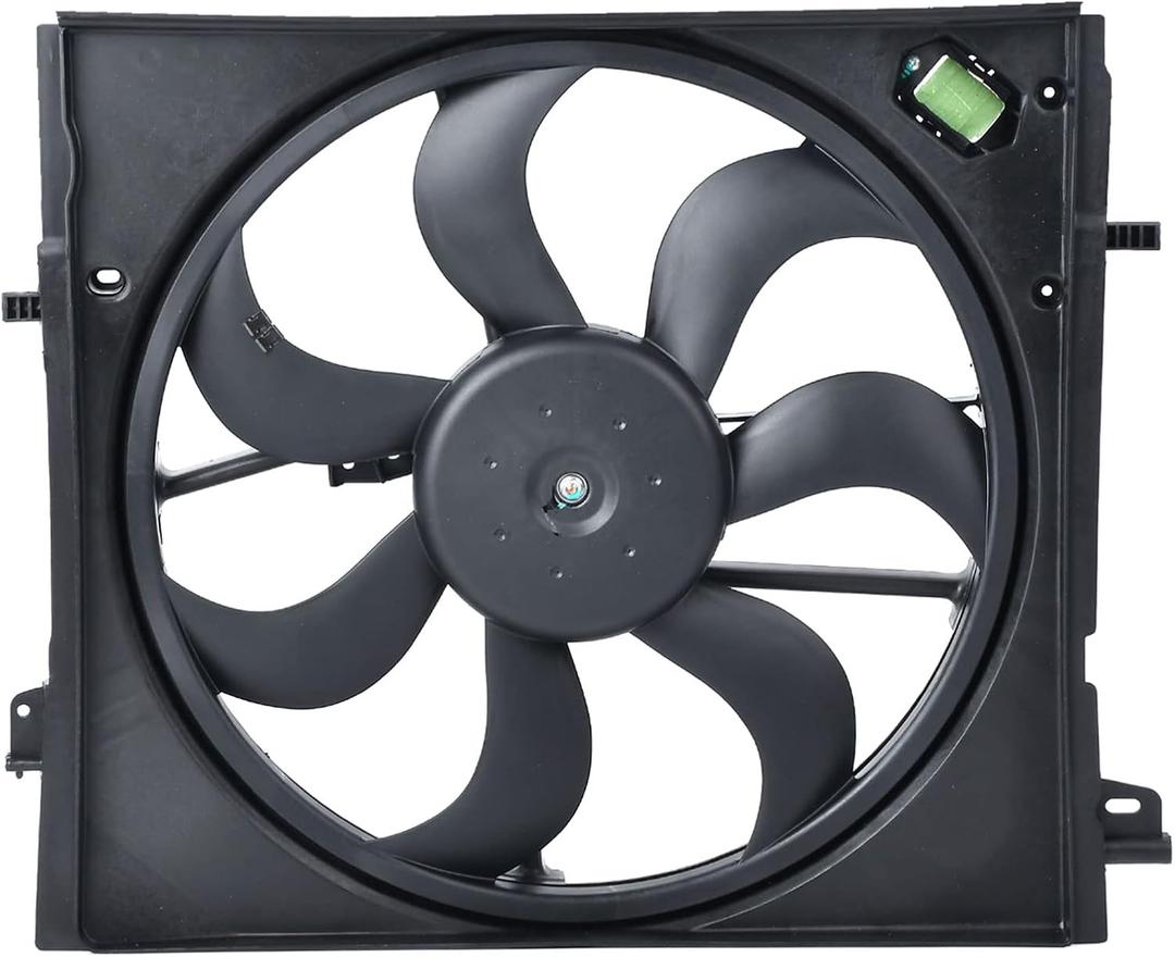 Radiator Cooling Fan Assembly Compatible with Nissan Rogue Sport 2017 2018 2019 2.0L # 214816MA0A
