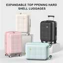 MGB 20 Inch Expandable Carry On Luggage Airline Approved (Aquamarine)