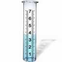 BIUWING 7" Capacity Glass rain Gauge Replacement Tube for Outdoors Yard Garden with Lip, Best Rated, Easy to Read (1 pcs)