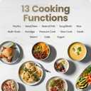 Chefman 13-in-1 Electric Pressure Cooker, 6-Quart Multicooker with Touchscreen Controls, Slow Cooker, Steamer, Sauté, Soup, Chili, Delay Start & Keep Warm, Stainless Steel