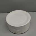 6 inch Round Plastic Plates Microwaveable, Disposable, White, Dinnerware 100 Count