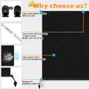 Outdoor Roller Shades for Patio 10'Wx8'H Black, 90% UV Block & Privacy Protection Outdoor Blinds, Cordless Porch Shades Outdoor Roll Up with Splicing Design 20-Min Install