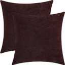 Plum Purple Chenille Decorative Couch Throw Pillow Covers, Soft Cushion Cases for Home Livingroom Sofa Dcor, Pack of 2, 20 x 20 Inches