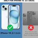 Shields Up Designed for iPhone 15 Case, Minimalist Wallet Case with Card Holder (3 Cards) & Ring Stand, [Drop Protection] Slim Protective Cover for iPhone 15 (6.1 inch) - Clear