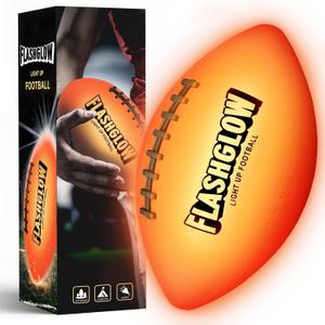 Light Up Football for Boys: Glow in The Dark - Toys for Kids Teen Boys Ages 8-15 - Birthday Christmas Easter Gift Ideas - Outdoor Sports Activity Night Play - 8 9 10 11 12 13 14 15 Years Old Teenager