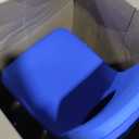 FDP 18" School Stack Chair, Stacking Student Seat with Chromed Steel Legs and Nylon Swivel Glides For In-Home Learning, Classroom or Office - Blue (5-Pack), 10371-BL