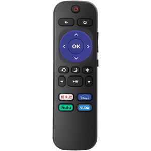 Replacement Remote Control for Onn 100007147 Roku TV Remote (Netflix/Disney+/HULU/VUDU)