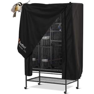 Universal Bird Cage Cover(Black) Good Night Birdcage Cover Black-Out Birdcage Cover Durable Breathable Washable Material