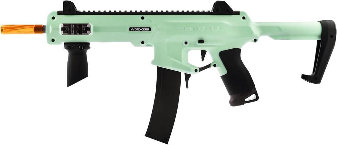WORKER Seagull Stefan Half Dart Blaster, Short Dart Seriers Outdoor Sport Toys for Teenagers Color Green