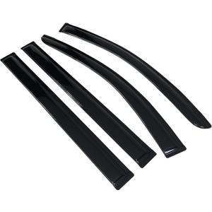 Window Visors Compatible with 2008-2016 Chrysler Town Country 2008-2020 Dodge Grand Caravan, Dark Smoke Acrylic Wind Sun Rain Vent Guards 4PC by IKON MOTORSPORTS, 2009 2010 2011 2012 2013 2014 2015