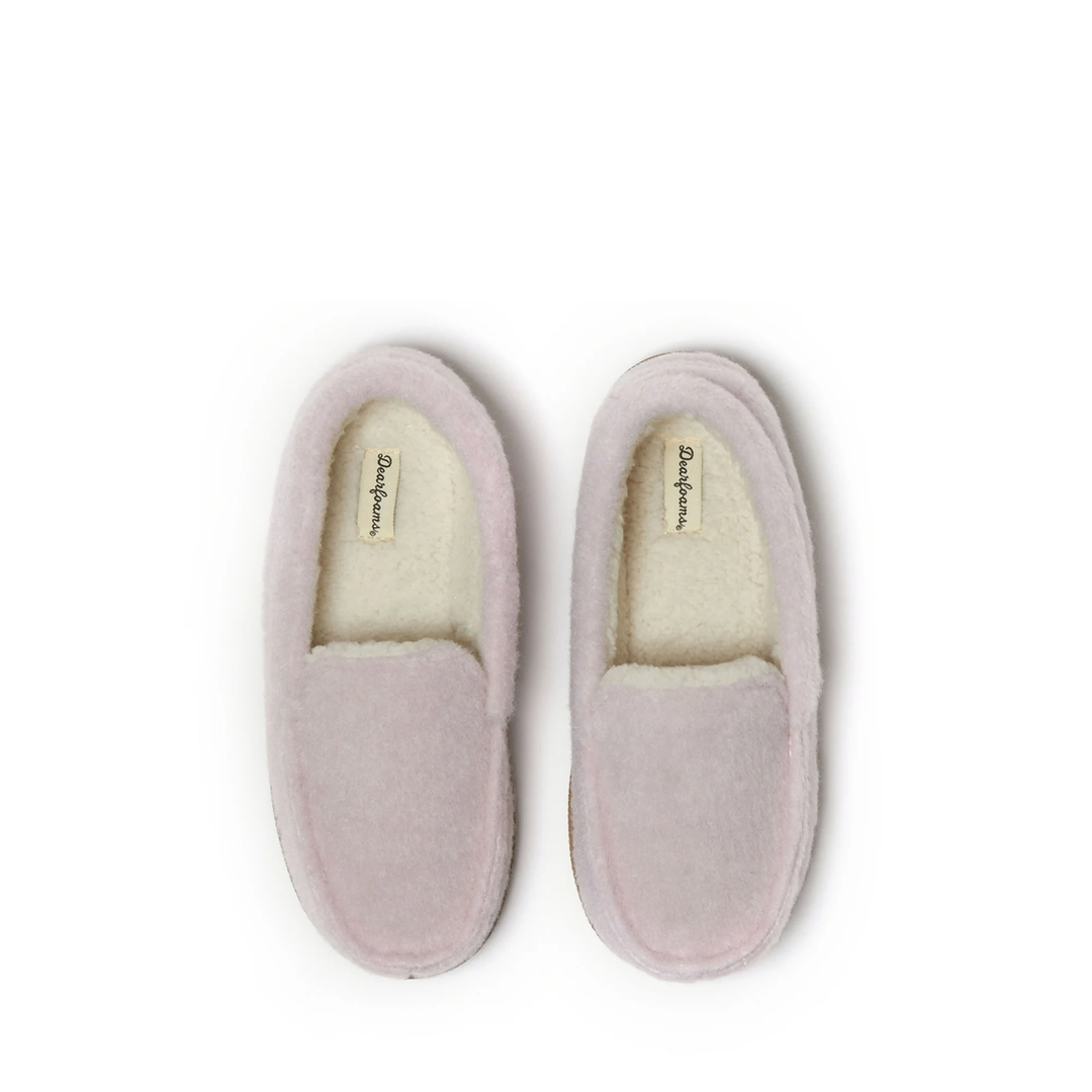 Dearfoams Kid's Amari Moccasin House Shoe Slipper 4/5