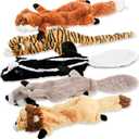 Dog Squeak Toys, No Stuffing Plush Dogs Chew Toy Bundle for Small Medium Large Breed Chewer Tough Durable Squeaky Pet Fetch Puppy Teething Chewing Interactive to Keep Them Busy Best Birthday Gift (5 Pack)