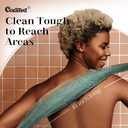 CORATED African Net Sponge Authentic, Shower Loofah Exfoliating Bath Sponge, Body Scrubber for Women and Men Daily Use Body Care, Travel Portable Bath Accessories Spa Gifts (Brown & Dark Green)