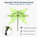 10FT Patio Umbrella 3 Tiers Outdoor Market Umbrella w/Push Button Tilt, Crank, UV and Waterproof Table Umbrella for Garden, Pool, Backyard, Deck, Lawn, Apple Green
