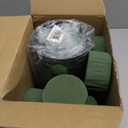 Maitys 16 Pieces Floral Foam with Bowl 4.7 Inch Green DIY Flower Arrangement Kit Round Wet Foam, Wedding Aisle Flowers, Party Decoration