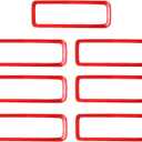 UOIENRT Hood Vents Cover Trim Red Replacement for Jeep Wrangler JL JLU Gladiator JT 2018-2024 Hood Vent Covers Cowl Panel Vent Cover Trim Exterior Accessories (7 Pcs)