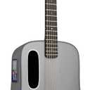 LAVA ME 4 Acoustic Electric Guitars Carbon Fiber Travel Smart Audio Guitar with 3.5 inch TouchScreen, HILAVA 2.0 System, Right-handed, FreeBoost 3.0, Airflow Bag (36INCH Space Gray)