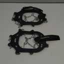 Upgraded Version of Walk Traction Ice Cleat Spikes Crampons,True Stainless Steel Spikes and Durable Silicone,Boots for Hiking On Ice & Snow Ground,Mountian. (Medium, Black)