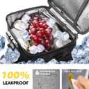 Lunch Bag with Combination Lock, Lunch Box for Men Women, Adjustable Shoulder Strap & Leakproof Soft Cooler for Commute, Travel & Gym