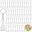50 Pcs Scratcher Tool Plastic Scraper Tool Keychain Scoop Shape Lotto Scratcher Keyring Gambler Lucky Gift for Tickets Stickers Labels Films Sublimation Multifunction