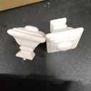 Ivilon Drapery Window Curtain Rod Set - Square Design 1 1/8 Rod. 48 to 86 Inch. Ivory/White