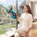 SEESII Cordless Window Vacuum Squeegee, 2000Pa Electric Window Squeegee, 60Mins Battery Life with 11" and 6.7" Squeegees for Mirrors, Glass, Tiles
