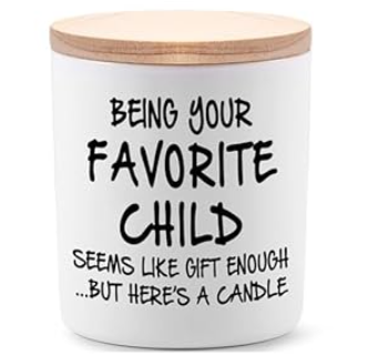Canldes Gifts for Mom from Daughter or Son Unique Mothers Day Christmas Birthday Gifts for Mom Novelty Being Your Favorite Child Lavender Scented Soy Candle