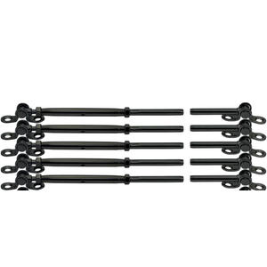 Black Stainless Steel Cable Railing Hardware Kit for 3/16 Cable Railing System with Adjustable Angle T316 Marine Grade Thick Plate 5 Pairs