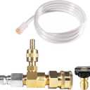 Adjustable Chemical Injector Kit, Downstream Injector Kit for Pressure Washer, 3/8 Inch Connectors, Soap Injector with Siphon Hose & Soap Nozzle,4500PSI
