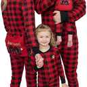 Lazy One Flapjacks, Matching Pajamas for The Dog, Baby, Kids, Teens, and Adults (Large, Plaid Bear Cheeks Flapjack Onsie)
