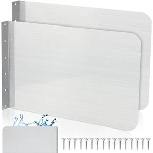 Therwen 2 Pcs Stainless Steel Side Splash Guard for Sink 26 x 12 Inch Wall Mount Guard with Screws Commercial Restaurant Hand Sink and Compartment Prep Sink Kitchen Sink Splash Protector Supply