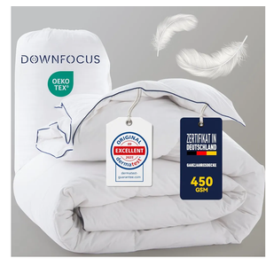 Comfortable down duvet, Twin 172x 228cm, with goose feather and down filling, Oeko-Tex certified, RDS animal welfare, all year round, 450 g/m²