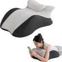 SheRest Adjustable Headrest Reading Pillow for Bed Adults - Memory Foam Back Support Wedge for Acid Reflux, Snoring & Legs, Duplex Gray (22.8"x15"x9")